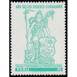 Perú 683 1980 Año de los deberes ciudadanos MNH Perú 683 1980 Año de los deberes ciudadanos MNH