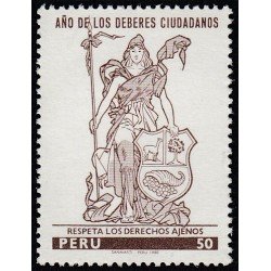 Perú 684 1980 Año de los deberes ciudadanos MNH Perú 684 1980 Año de los deberes ciudadanos MNH