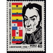 Perú 691 1980 Sesquicentenario de la muerte del libertador Bolivar MNH Perú 691 1980 Sesquicentenario de la muerte del libertador Bolivar MNH