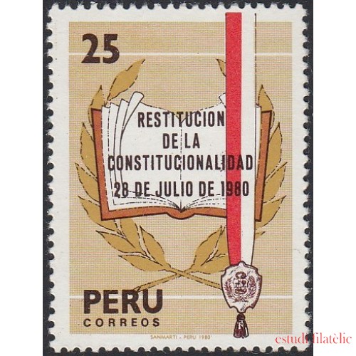 Perú 693 1981 Restitución de la Constitucionalidad MNH