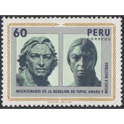 Perú 694 1981 Bicentenario de la Rebelión de Tupac Amaru y Micaela Bastidas MNH