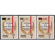 Perú 700/02 1981 Restitución de la Constitucionalidad MNH 