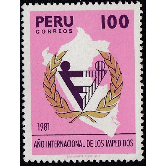 Perú 703 1981 Año internacional de lo impedidos MNH Perú 703 1981 Año internacional de lo impedidos MNH
