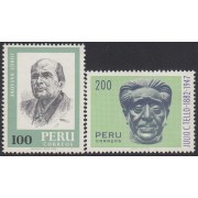 Perú 730/31 1982 Jorge Basadre Julio C. Tello MNH