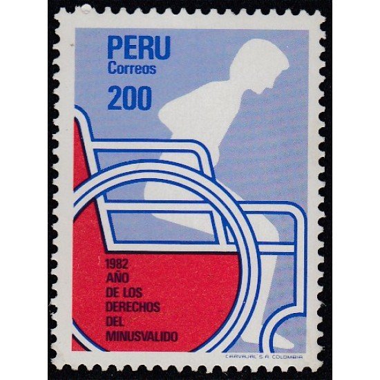 Perú 733 1982 Años de lo derechos del minusválido MNH Perú 733 1982 Años de lo derechos del minusválido MNH
