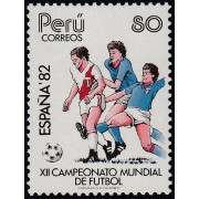 Perú 735 1982 XII Campeonato del mundo de futboll football MNH