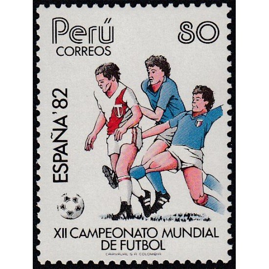 Perú 735 1982 XII Campeonato del mundo de futboll football MNH Perú 735 1982 XII Campeonato del mundo de futboll football MNH