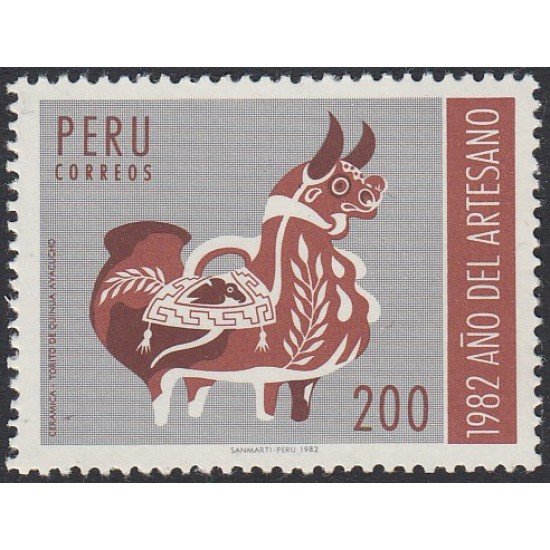 Perú 737 1982 Año del artesano MNH Perú 737 1982 Año del artesano MNH