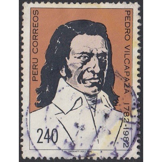 Perú 739 1982 Pedro Vilcapaza Usado Perú 739 1982 Pedro Vilcapaza Usado