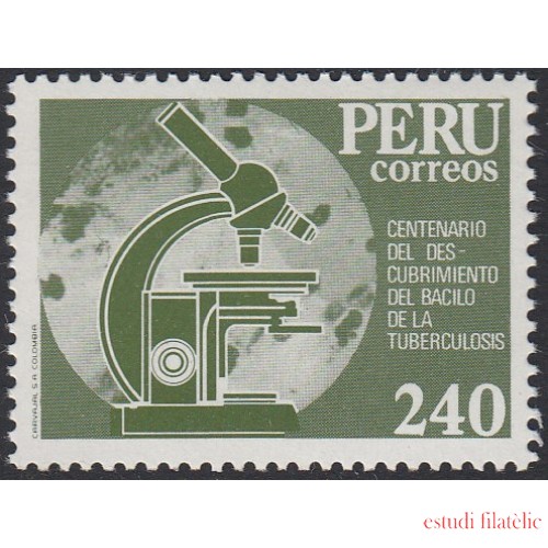Perú 743 1982 Centenario del descubrimiento del Bacilo de la tuberculosis MNH