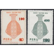Perú 752/53 1983 Huaco Cultura Inca MNH