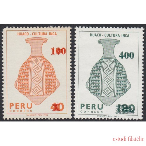 Perú 752/53 1983 Huaco Cultura Inca MNH