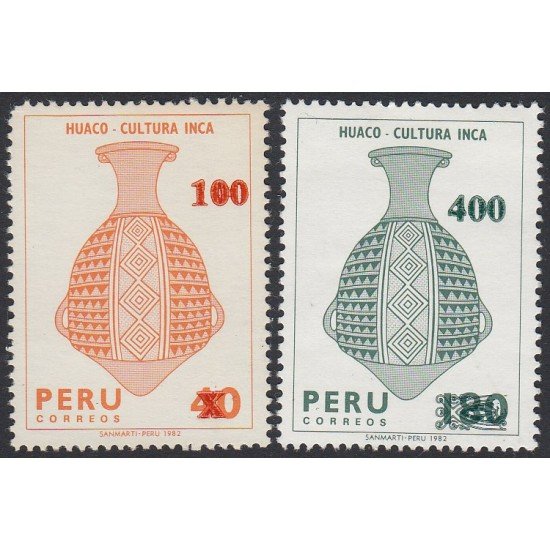 Perú 752/53 1983 Huaco Cultura Inca MNH Perú 752/53 1983 Huaco Cultura Inca MNH