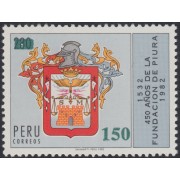 Perú 759 1983 450º Av de la Fundación de San Miguel de Piura MNH