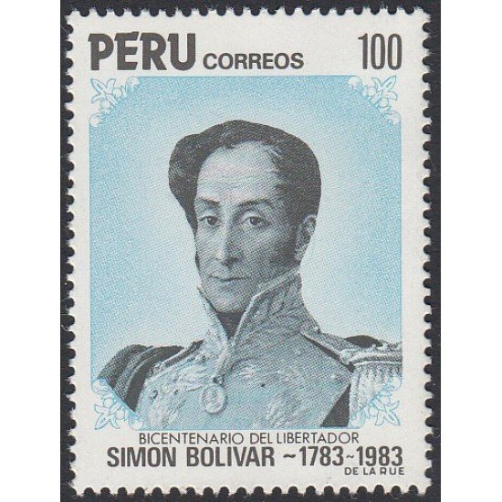 Perú 764 1983 Bicentenario del libertador Simón Bolivar MNH Perú 764 1983 Bicentenario del libertador Simón Bolivar MNH