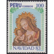 Perú 765 1983 Navidad La virgen y el niño cristhmas  MNH