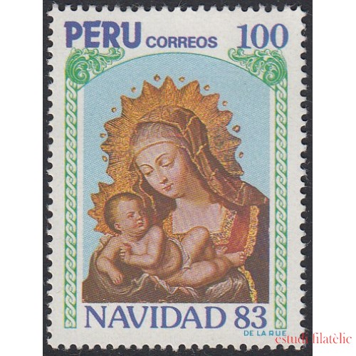 Perú 765 1983 Navidad La virgen y el niño cristhmas  MNH