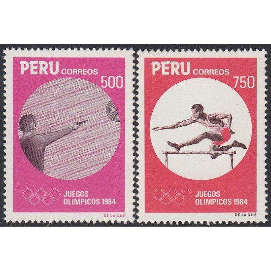 Perú 772/73 1984 Juegos Olímpicos MNH Perú 772/73 1984 Juegos Olímpicos MNH