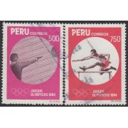 Perú 772/73 1984 Juegos Olímpicos Usado