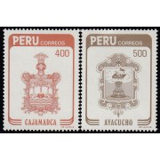 Perú 778/79 1984 Cajamarca Ayacucho MNH