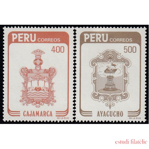 Perú 778/79 1984 Cajamarca Ayacucho MNH