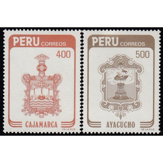 Perú 778/79 1984 Cajamarca Ayacucho MNH Perú 778/79 1984 Cajamarca Ayacucho MNH