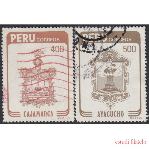 Perú 778/79 1984 Cajamarca Ayacucho Usado