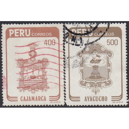 Perú 778/79 1984 Cajamarca Ayacucho Usado Perú 778/79 1984 Cajamarca Ayacucho Usado