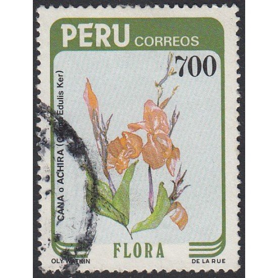Perú 783 1984 Flora Cana o Achira Usado Perú 783 1984 Flora Cana o Achira Usado