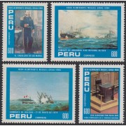 Perú 784/87 1984 Homenaje al Almirante Miguel Grau barco ship MNH