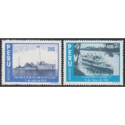 Perú 789/90 1984 Historia Militar Navíos de Guerra barco ship MNH