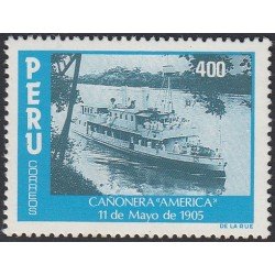 Perú 790 1984 Historia Militar Cañonera Americana MNH Perú 790 1984 Historia Militar Cañonera Americana MNH