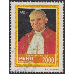 Perú 796 1985 Juan Pablo II mensajero de la paz Usado Perú 796 1985 Juan Pablo II mensajero de la paz Usado