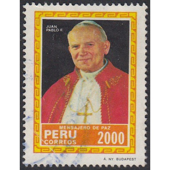Perú 796 1985 Juan Pablo II mensajero de la paz Usado