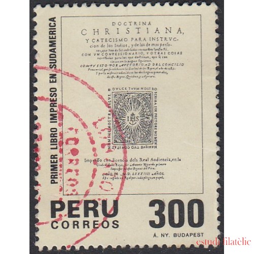 Perú 812 1985 Primer libro impreso en Sudamérica Usado 