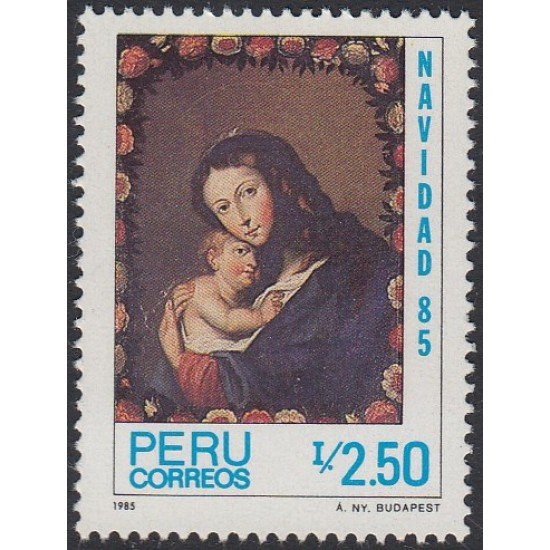 Perú 815 1985 Navidad La virgen y el niño cristhmas MNH Perú 815 1985 Navidad La virgen y el niño cristhmas MNH
