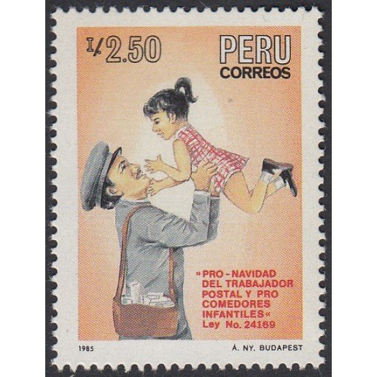 Perú 816 1985 Pro Navidad del comedor postal y pro comedores infantiles MNH Perú 816 1985 Pro Navidad del comedor postal y pro comedores infantiles MNH
