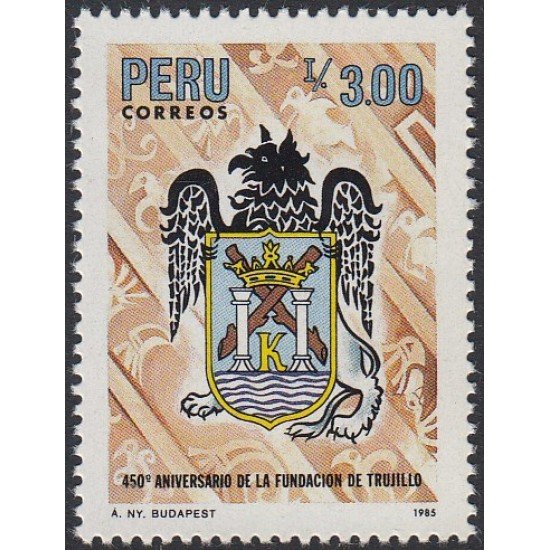 Perú 819 1986 450 Aniversario de la Fundación de Trujillo MNH Perú 819 1986 450 Aniversario de la Fundación de Trujillo MNH