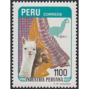 Perú 823 1986 Industria Peruana fauna Alpaga MNH 