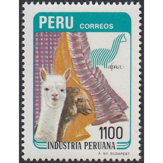 Perú 823 1986 Industria Peruana fauna Alpaga MNH Perú 823 1986 Industria Peruana fauna Alpaga MNH