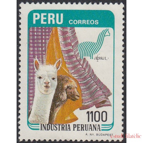 Perú 823 1986 Industria Peruana fauna alpaga Usado