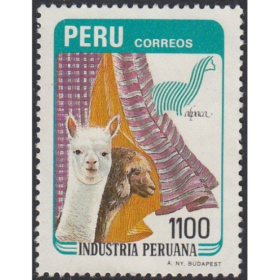 Perú 823 1986 Industria Peruana fauna alpaga Usado Perú 823 1986 Industria Peruana fauna alpaga Usado