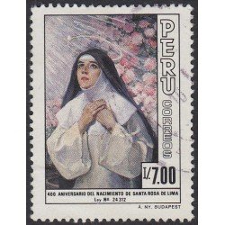 Perú 825 1986 400 Aniversario de Sta Rosa de Lima Usado Perú 825 1986 400 Aniversario de Sta Rosa de Lima Usado