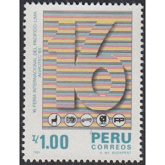 Perú 827 1986 Feria Internacional del Pacífico- Lima Agrotec MNH Perú 827 1986 Feria Internacional del Pacífico- Lima Agrotec MNH