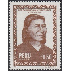 Perú 829 1986 Rebelión emancipadora de Pedro Vilcapaza Leyes MNH Perú 829 1986 Rebelión emancipadora de Pedro Vilcapaza Leyes MNH