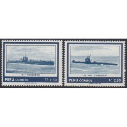 Perú 833/34 1986 75 Aniversario de las Fuerzas Marinas Sumergibles barco ship MNH Perú 833/34 1986 75 Aniversario de las Fuerzas Marinas Sumergibles barco ship MNH