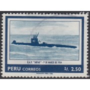 Perú 834 1986 75 Aniversario de las Fuerzas Marinas Sumergible barco ship  ABTAO Usado