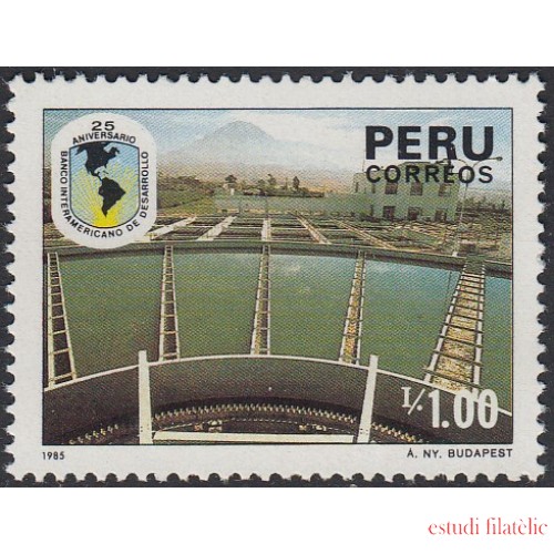 Perú 837 1986 25 Aniversario Banco interamericano de Desarrollo MNH