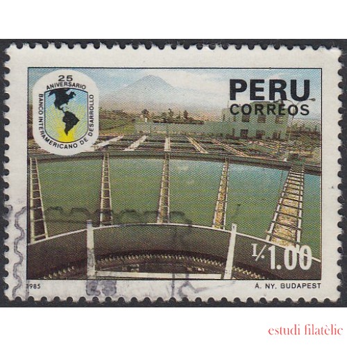 Perú 837 1986 25 Aniversario Banco interamericano de Desarrollo Usado