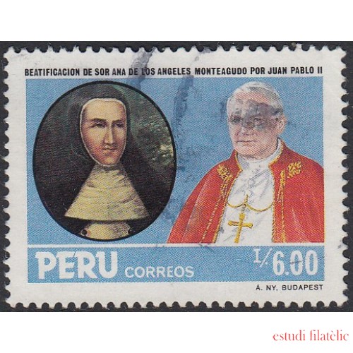 Perú 839 1986 Beatificación de Sor Juana de lo Ángeles por Juan Pablo II Usado